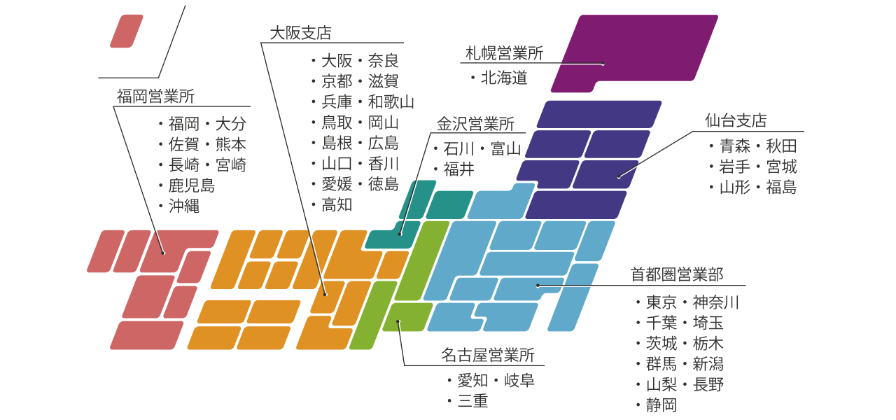 全国営業拠点ご案内